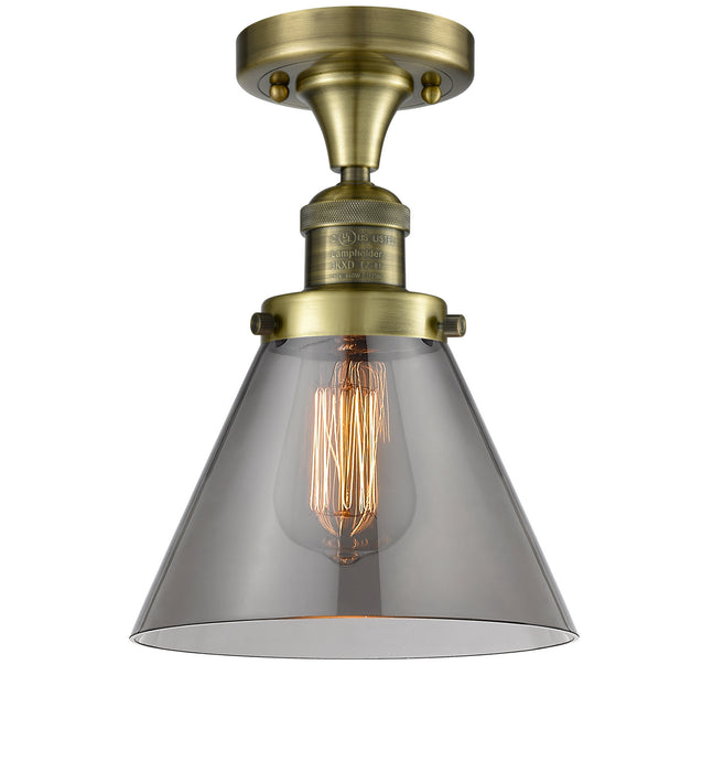 Innovations 517-1CH-AB-G73 One Light Semi-Flush Mount, Antique Brass