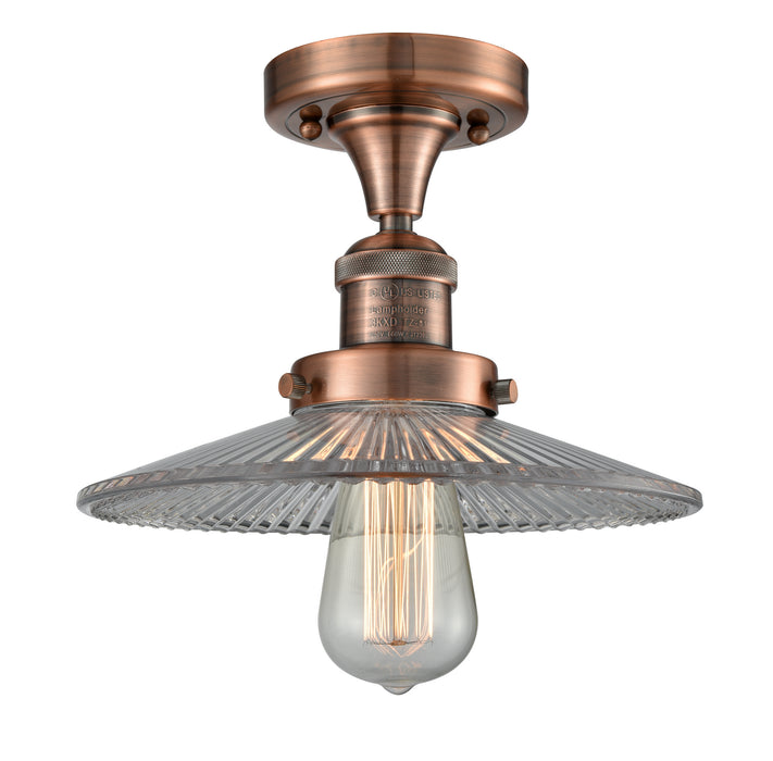 Innovations 517-1CH-AC-G2 One Light Semi-Flush Mount, Antique Copper