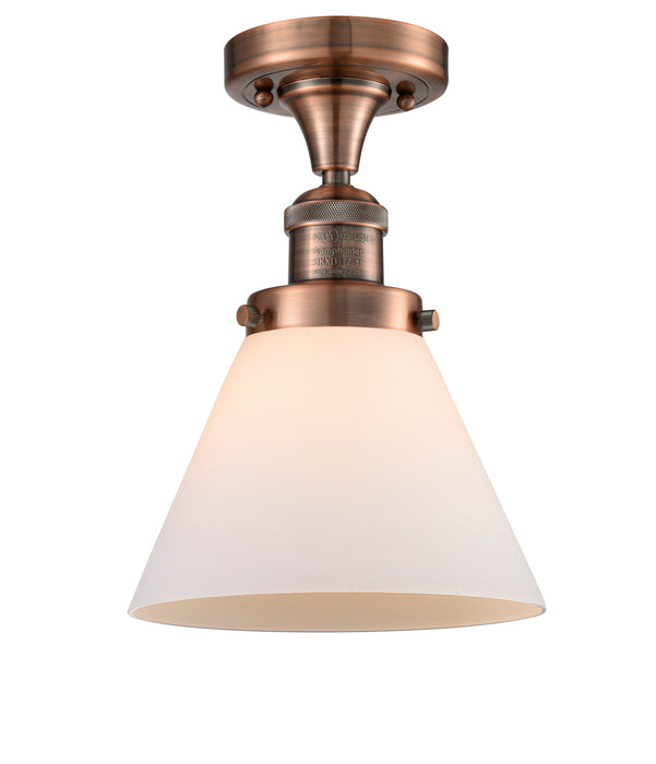 Innovations 517-1CH-AC-G41 One Light Semi-Flush Mount, Antique Copper
