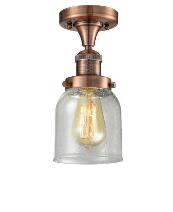 Innovations 517-1CH-AC-G54 One Light Semi-Flush Mount, Antique Copper