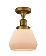 Innovations 517-1CH-BB-G171 One Light Semi-Flush Mount, Brushed Brass