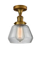 Innovations 517-1CH-BB-G172 One Light Semi-Flush Mount, Brushed Brass