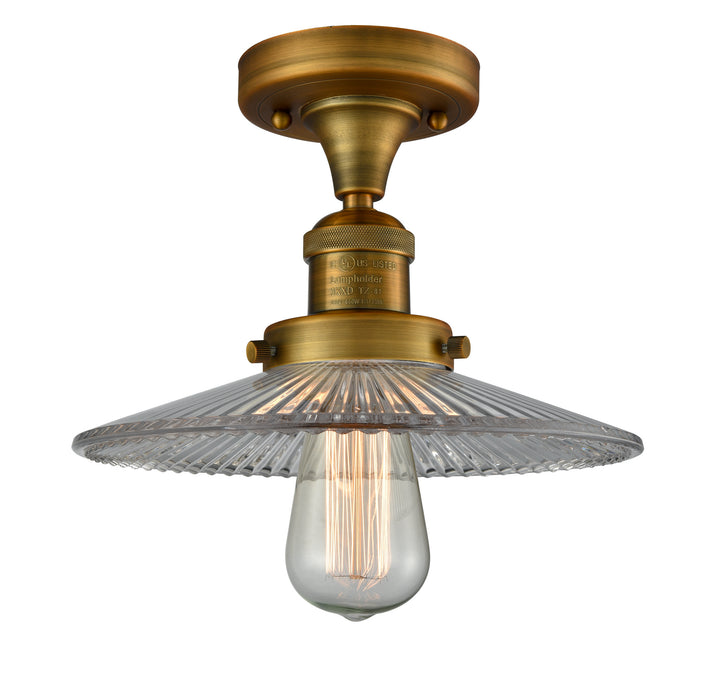 Innovations 517-1CH-BB-G2 One Light Semi-Flush Mount, Brushed Brass
