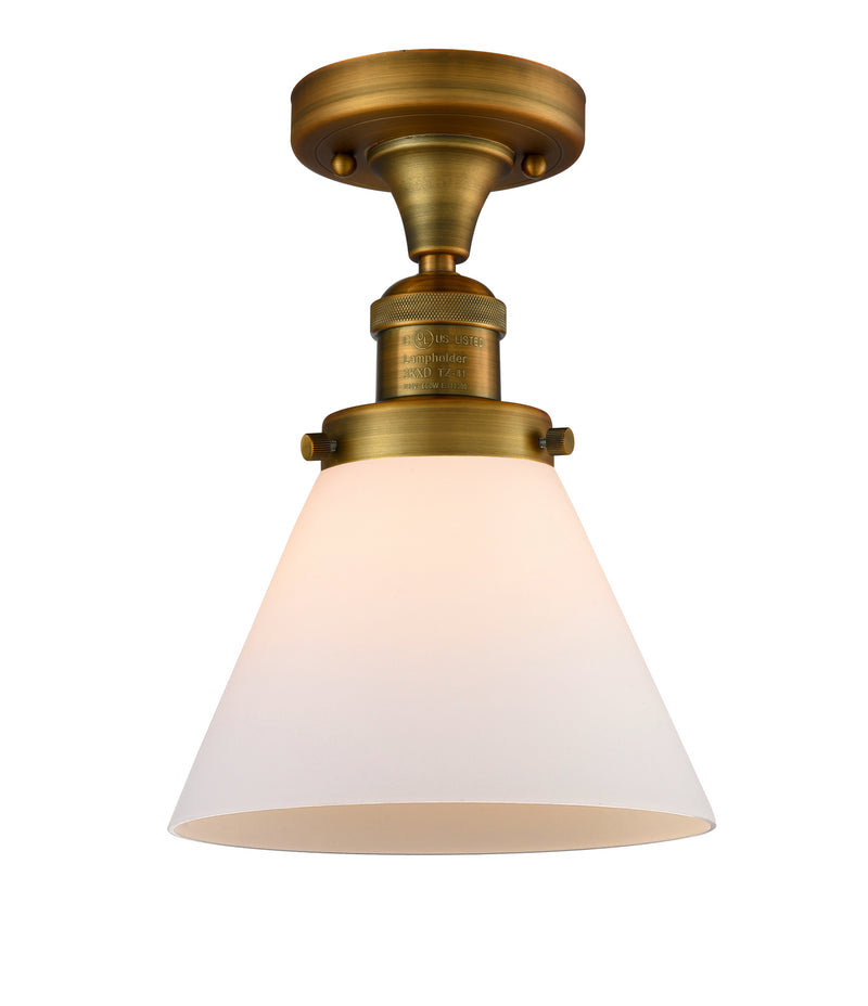 Innovations 517-1CH-BB-G41 One Light Semi-Flush Mount, Brushed Brass
