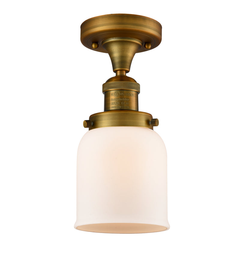 Innovations 517-1CH-BB-G51 One Light Semi-Flush Mount, Brushed Brass