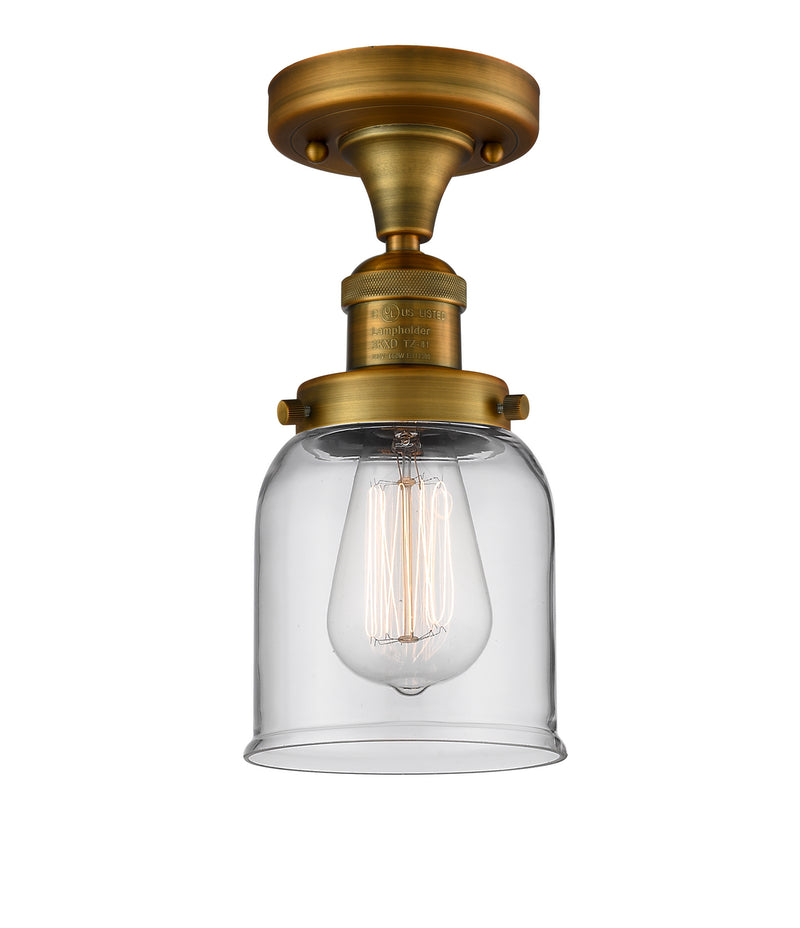 Innovations 517-1CH-BB-G52 One Light Semi-Flush Mount, Brushed Brass