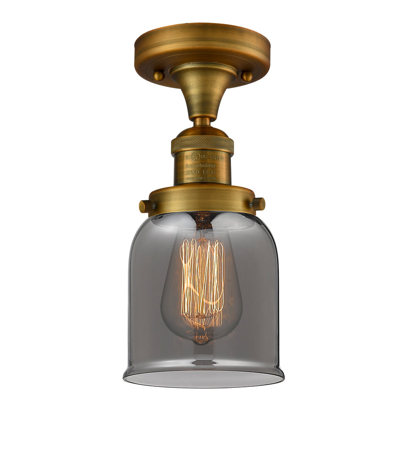 Innovations 517-1CH-BB-G53 One Light Semi-Flush Mount, Brushed Brass