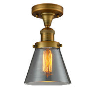 Innovations 517-1CH-BB-G63 One Light Semi-Flush Mount, Brushed Brass