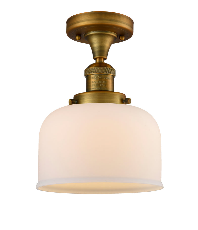 Innovations 517-1CH-BB-G71 One Light Semi-Flush Mount, Brushed Brass