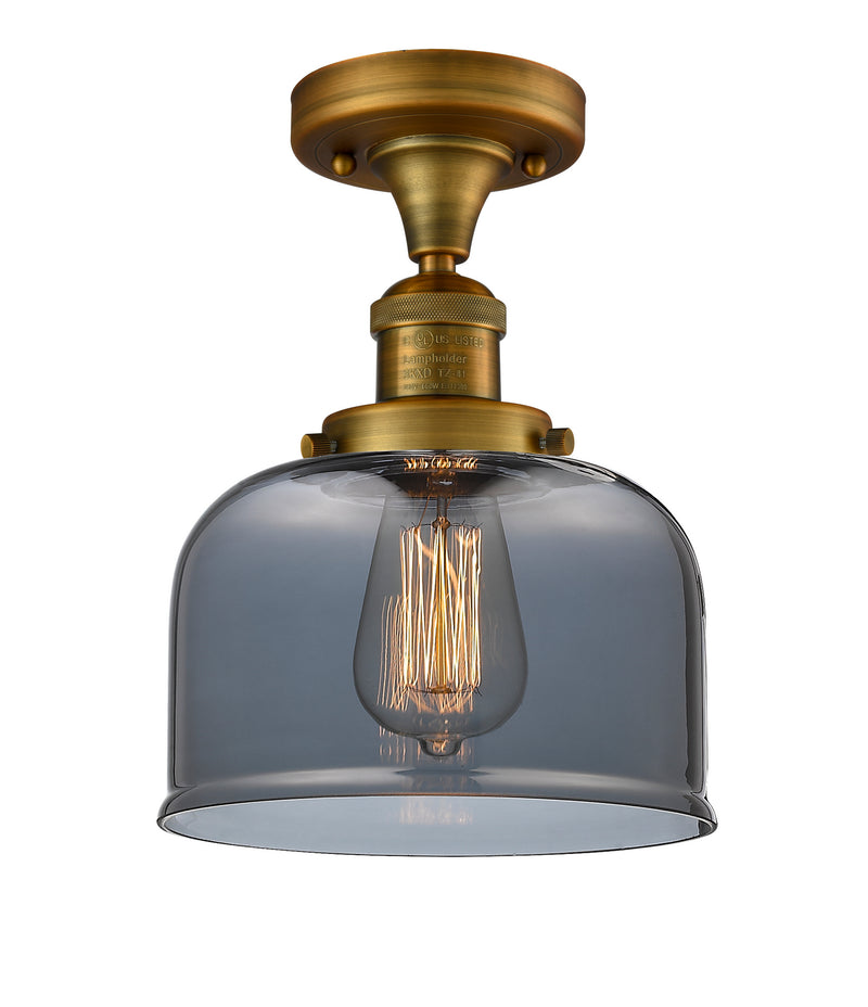 Innovations 517-1CH-BB-G73 One Light Semi-Flush Mount, Brushed Brass