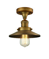 Innovations 517-1CH-BB-M4 One Light Semi-Flush Mount, Brushed Brass