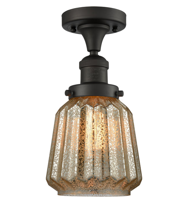 Innovations 517-1CH-OB-G146 One Light Semi-Flush Mount, Oil Rubbed Bronze