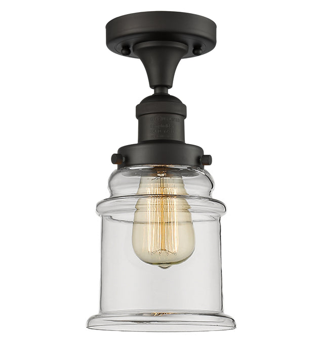 Innovations 517-1CH-OB-G182 One Light Semi-Flush Mount, Oil Rubbed Bronze