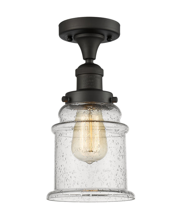 Innovations 517-1CH-OB-G184 One Light Semi-Flush Mount, Oil Rubbed Bronze