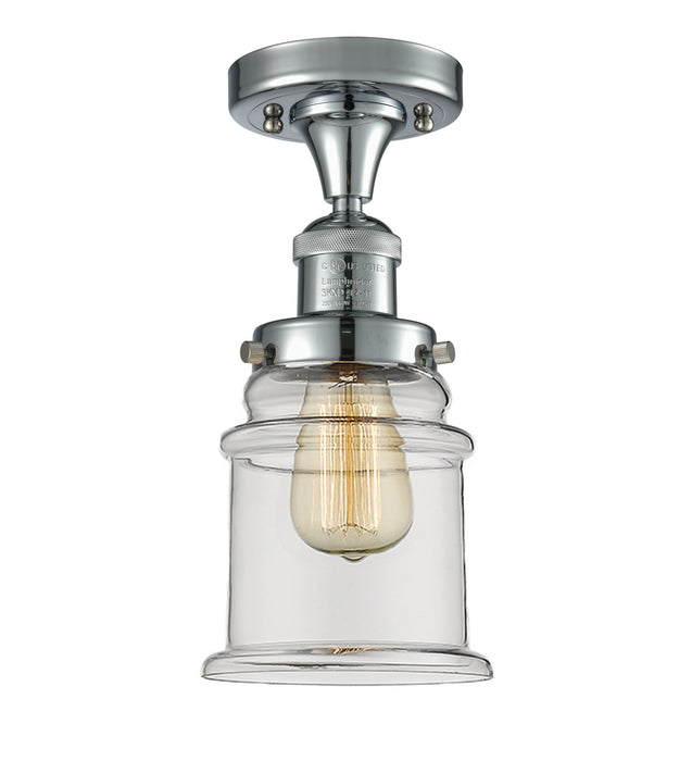 Innovations 517-1CH-PC-G182 One Light Semi-Flush Mount, Polished Chrome