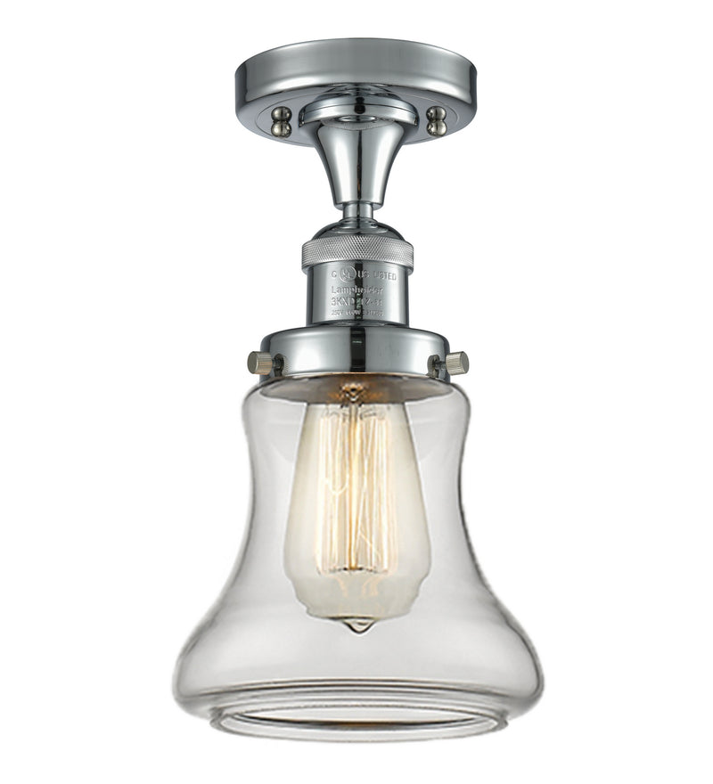 Innovations 517-1CH-PC-G192 One Light Semi-Flush Mount, Polished Chrome