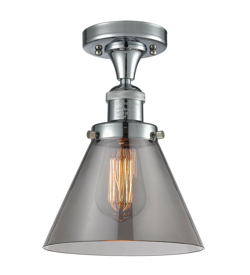 Innovations 517-1CH-PC-G43 One Light Semi-Flush Mount, Polished Chrome