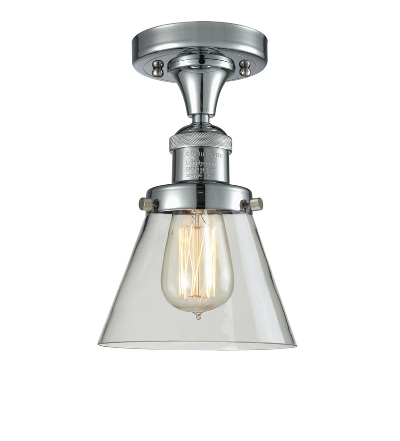 Innovations 517-1CH-PC-G62 One Light Semi-Flush Mount, Polished Chrome