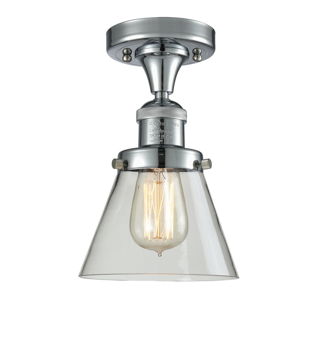 Innovations 517-1CH-PC-G62 One Light Semi-Flush Mount, Polished Chrome