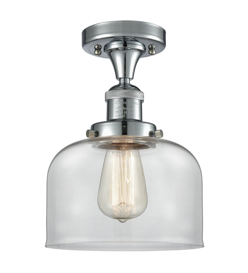 Innovations 517-1CH-PC-G72 One Light Semi-Flush Mount, Polished Chrome