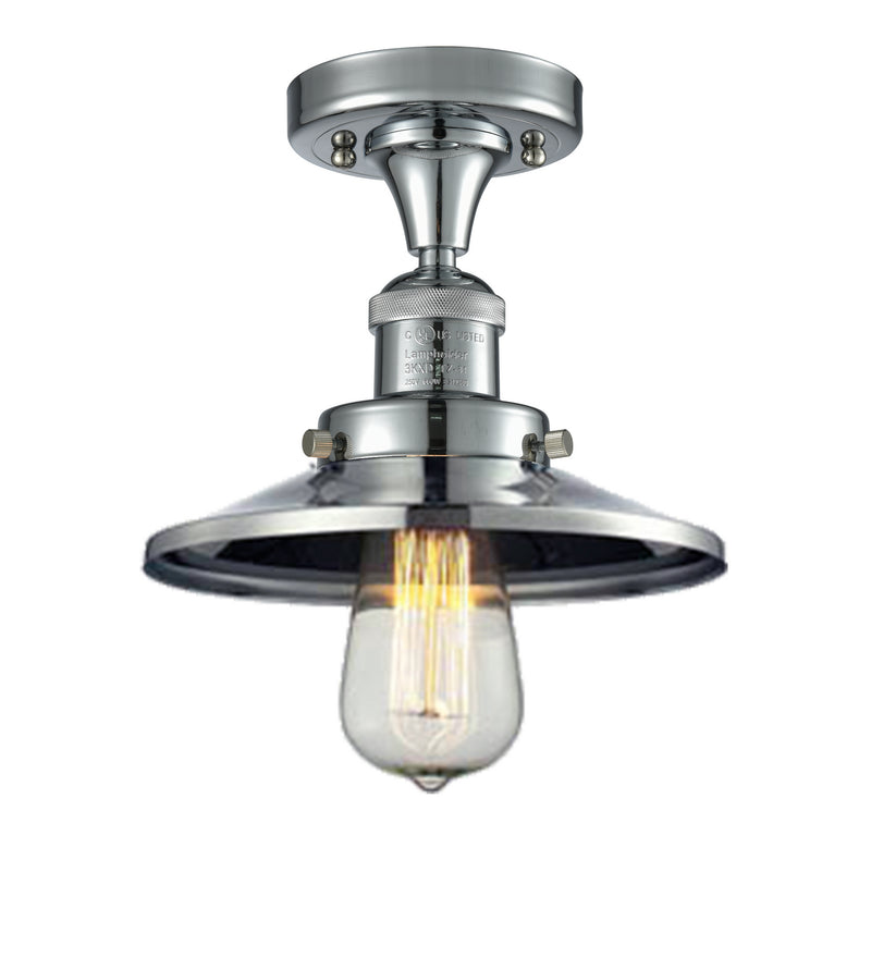 Innovations 517-1CH-PC-M7 One Light Semi-Flush Mount, Polished Chrome