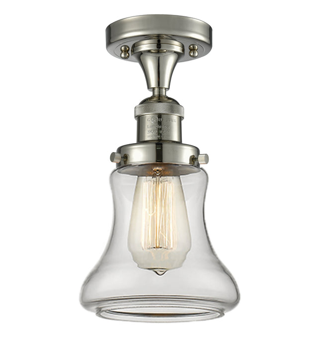 Innovations 517-1CH-PN-G192 One Light Semi-Flush Mount, Polished Nickel