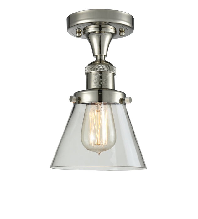 Innovations 517-1CH-PN-G62 One Light Semi-Flush Mount, Polished Nickel