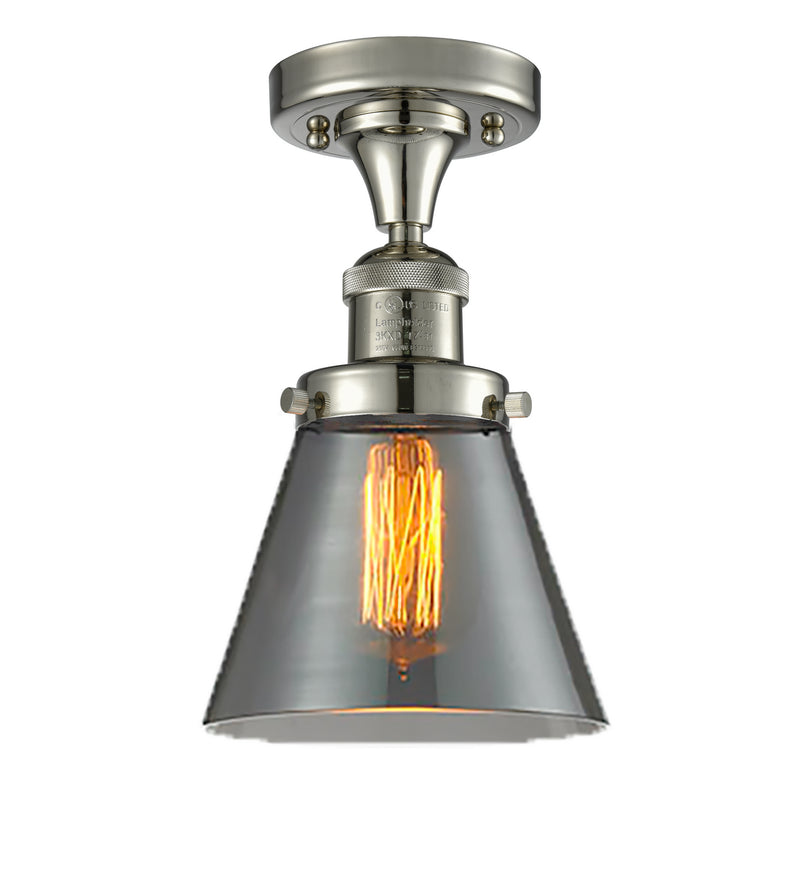 Innovations 517-1CH-PN-G63 One Light Semi-Flush Mount, Polished Nickel