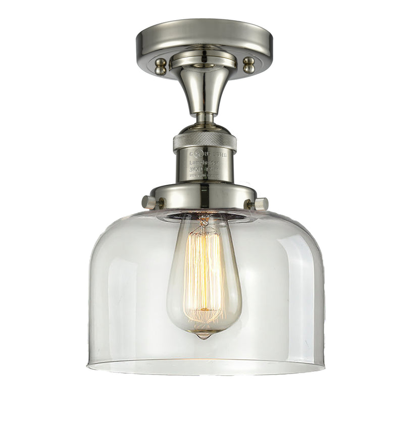 Innovations 517-1CH-PN-G72 One Light Semi-Flush Mount, Polished Nickel