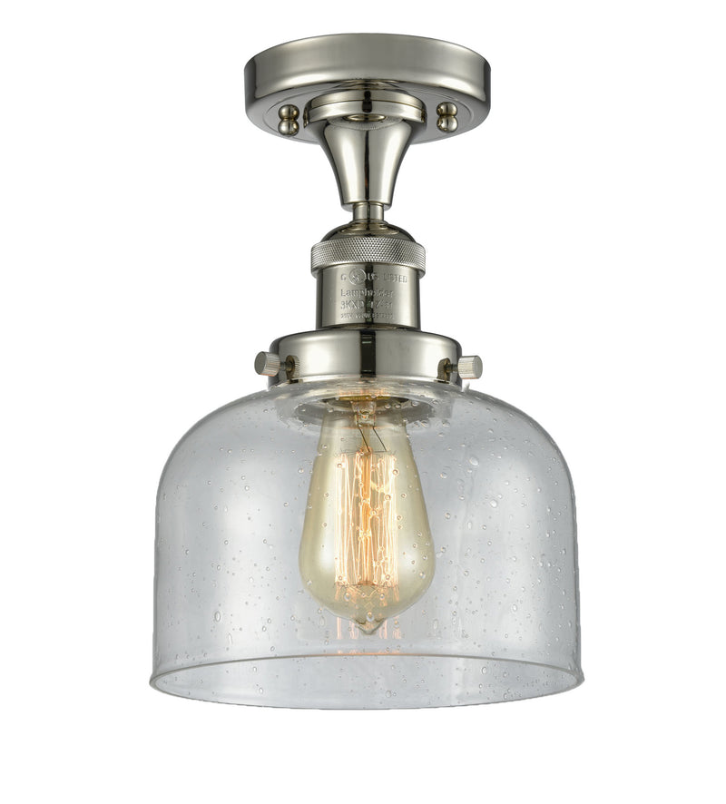 Innovations 517-1CH-PN-G74 One Light Semi-Flush Mount, Polished Nickel