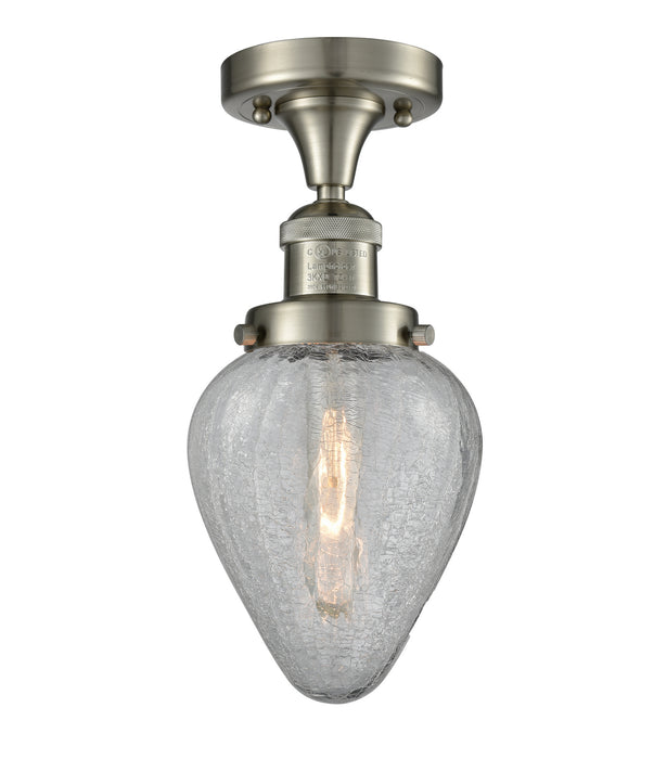 Innovations 517-1CH-SN-G165 One Light Semi-Flush Mount, Brushed Satin Nickel