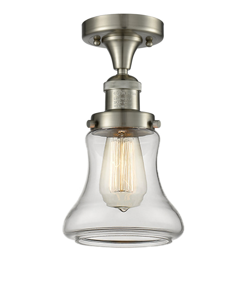 Innovations 517-1CH-SN-G192 One Light Semi-Flush Mount, Brushed Satin Nickel