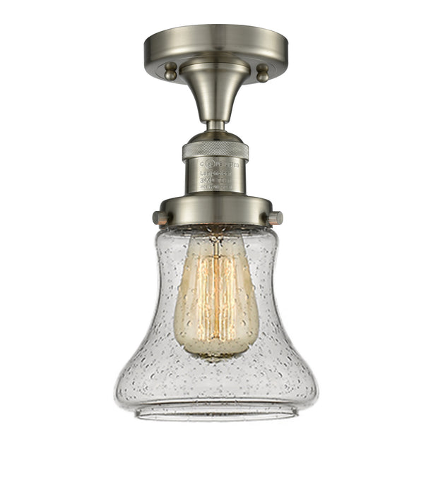 Innovations 517-1CH-SN-G194 One Light Semi-Flush Mount, Brushed Satin Nickel