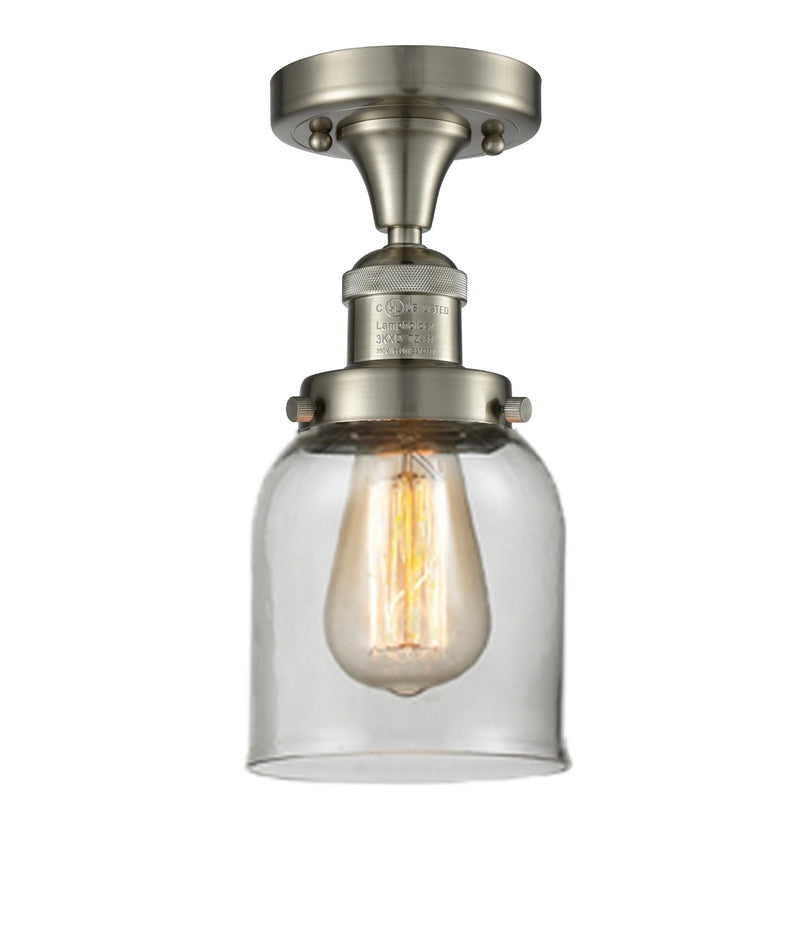 Innovations 517-1CH-SN-G52 One Light Semi-Flush Mount, Brushed Satin Nickel
