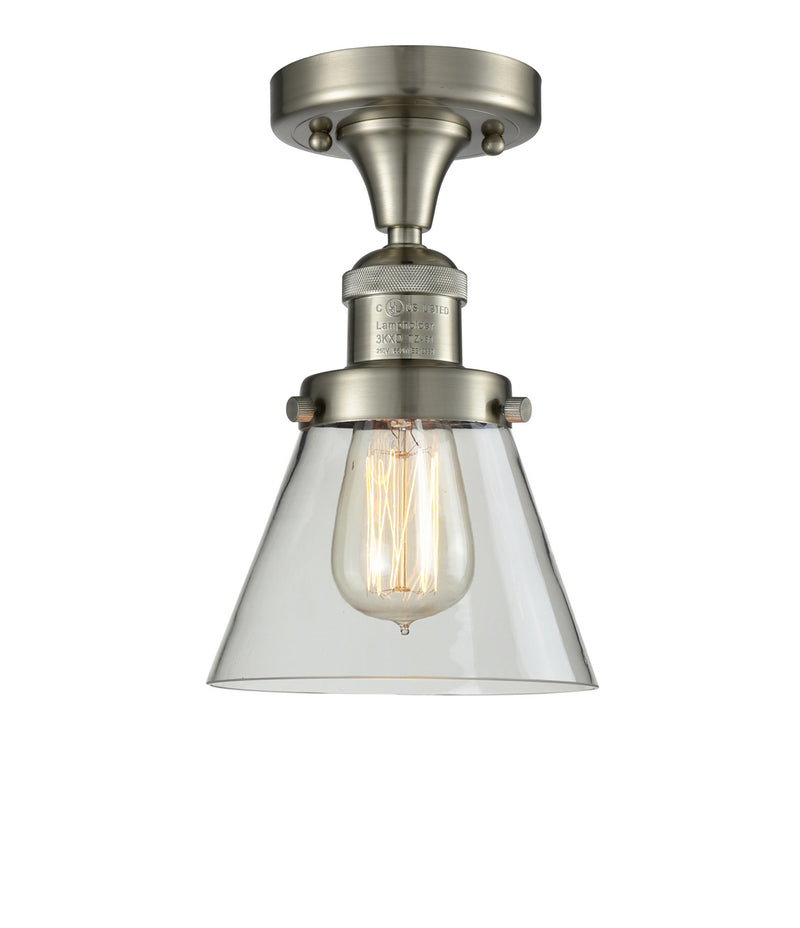Innovations 517-1CH-SN-G62 One Light Semi-Flush Mount, Brushed Satin Nickel