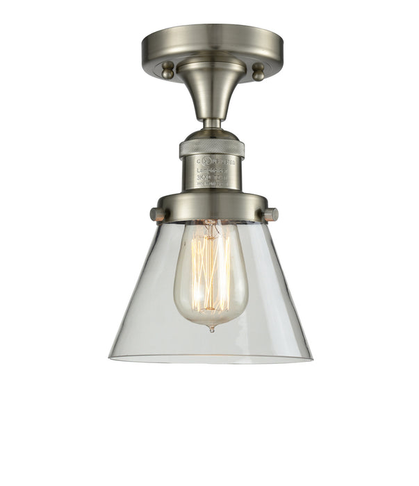 Innovations 517-1CH-SN-G62 One Light Semi-Flush Mount, Brushed Satin Nickel