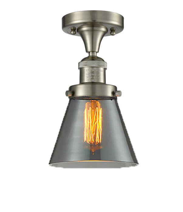 Innovations 517-1CH-SN-G63 One Light Semi-Flush Mount, Brushed Satin Nickel