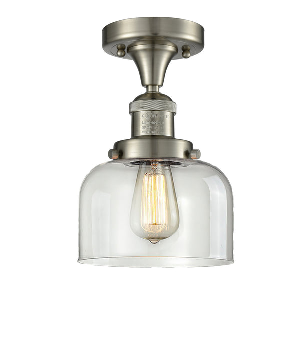 Innovations 517-1CH-SN-G72 One Light Semi-Flush Mount, Brushed Satin Nickel