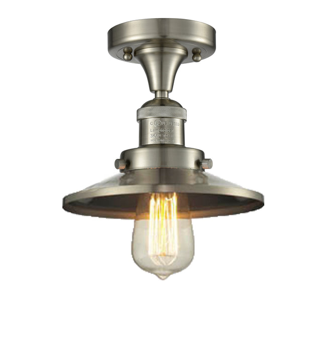 Innovations 517-1CH-SN-M2 One Light Semi-Flush Mount, Brushed Satin Nickel