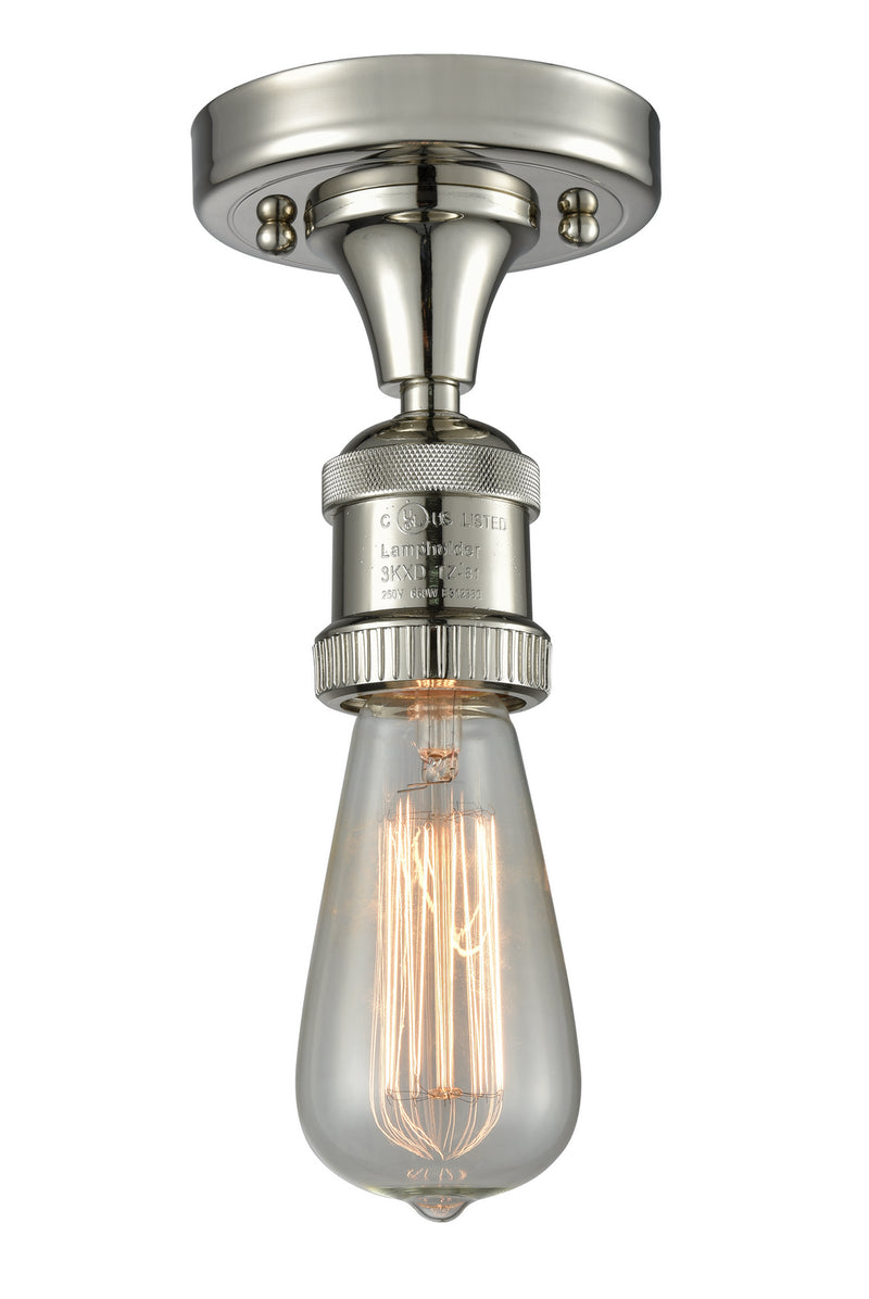 Innovations 517-1C-PN One Light Semi-Flush Mount, Polished Nickel