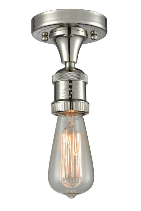 Innovations 517-1C-PN One Light Semi-Flush Mount, Polished Nickel