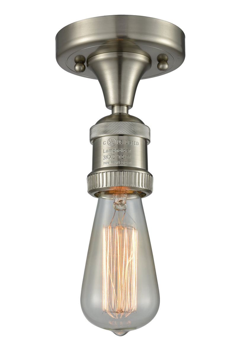 Innovations 517-1C-SN One Light Semi-Flush Mount, Brushed Satin Nickel