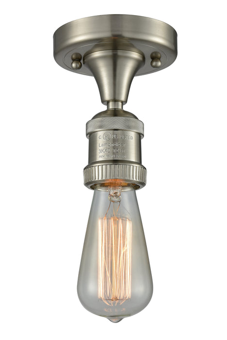 Innovations 517-1C-SN One Light Semi-Flush Mount, Brushed Satin Nickel