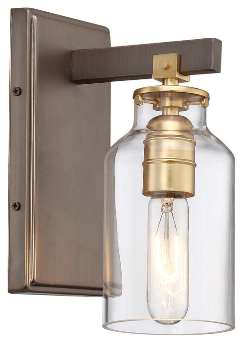 Minka-Lavery 3551-588 One Light Bath, Harvard Court Bronze W/Gold Hi