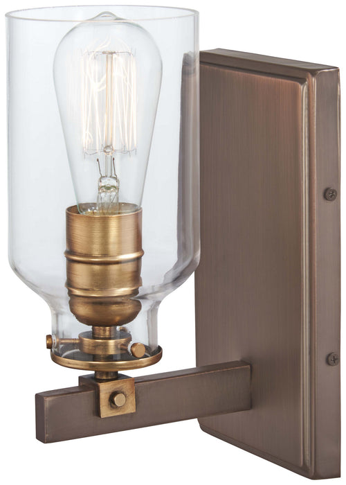 Minka-Lavery 3551-588 One Light Bath, Harvard Court Bronze W/Gold Hi
