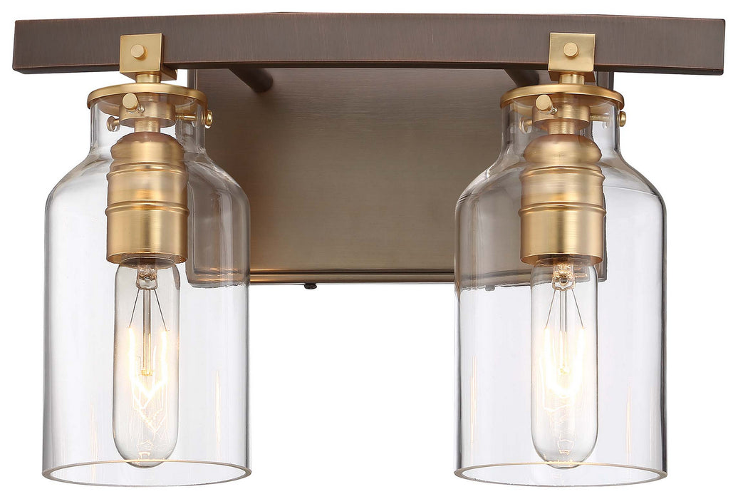 Minka-Lavery 3552-588 Two Light Bath, Harvard Court Bronze W/Gold Hi