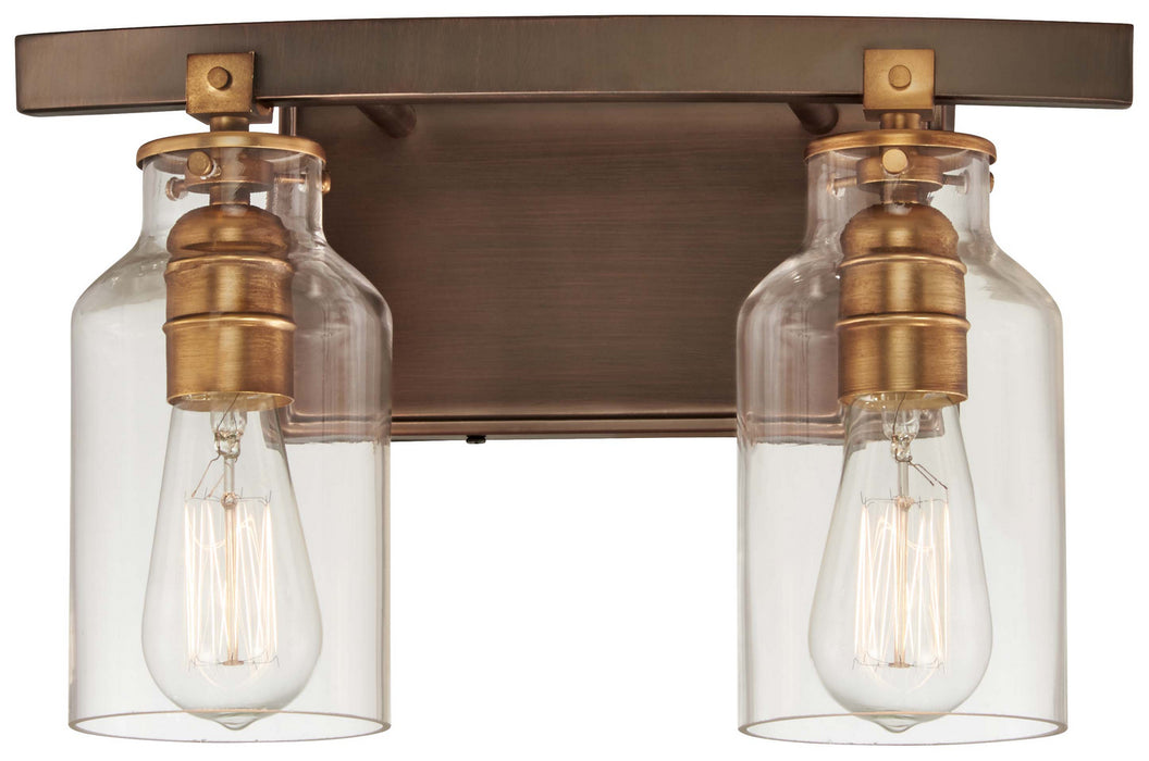 Minka-Lavery 3552-588 Two Light Bath, Harvard Court Bronze W/Gold Hi