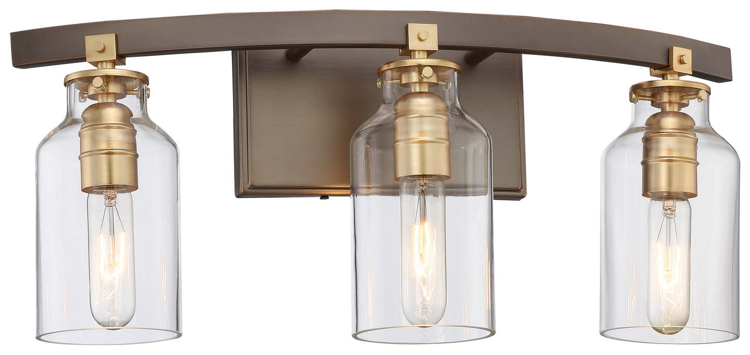 Minka-Lavery 3553-588 Three Light Bath, Harvard Court Bronze W/Gold Hi
