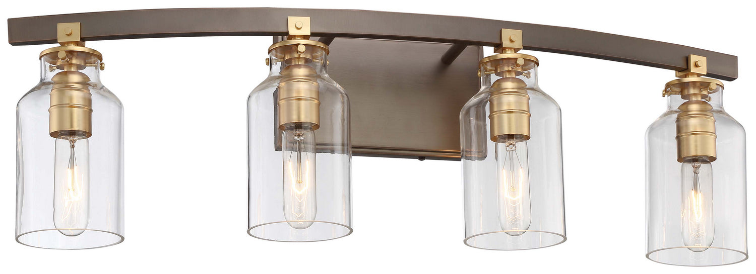 Minka-Lavery 3554-588 Four Light Bath, Harvard Court Bronze W/Gold Hi
