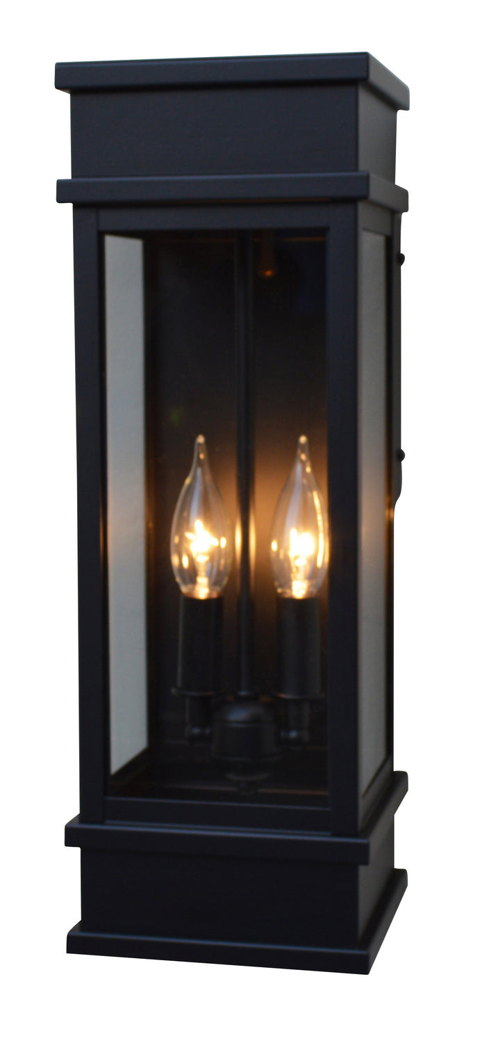 Arroyo ROW-6CLR-BK Two Light Wall Mount, Satin Black